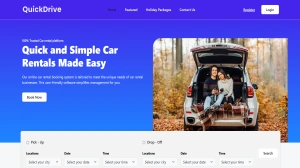 QuickDrive – Free Bootstrap Car Rental Booking Template