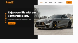 RentZ - Luxury Vehicle Booking Bootstrap Landing website