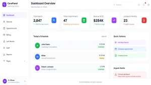 CuraPanel – Tailwind CSS Healthcare Dashboard Template