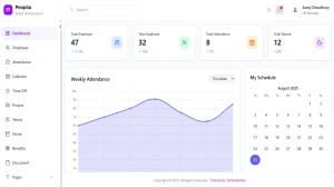 Peoplia – Free Tailwind CSS HR & Employee Management Dashboard