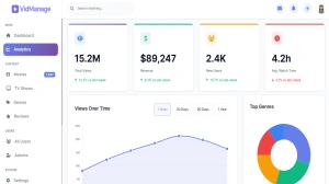 VidManage – Video Streaming Management Dashboard Template (Free)