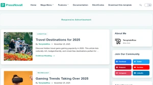 PressNovaX – Modern, Fast & SEO-Optimized Blogger Theme